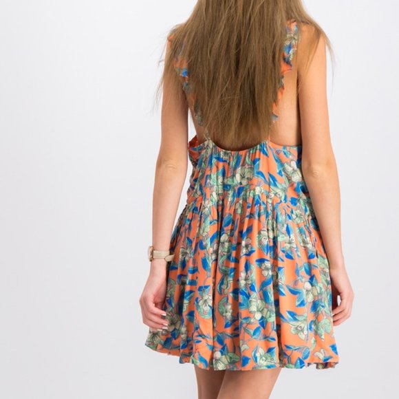 NWT - Free People Dear You Printed Mini Dress, Size L - Picture 4 of 10